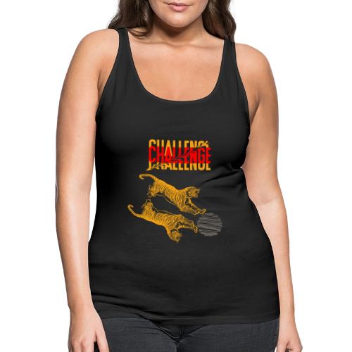 Double tiger fashion, jungle feline animals. - Women's Premium Tank Top