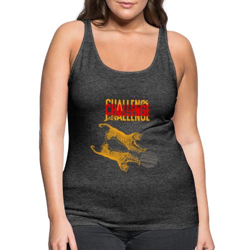 Double tiger fashion, jungle feline animals. - Women's Premium Tank Top