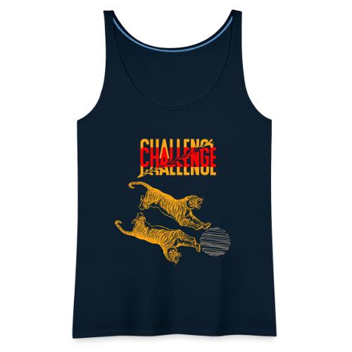 Double tiger fashion, jungle feline animals. - Women's Premium Tank Top