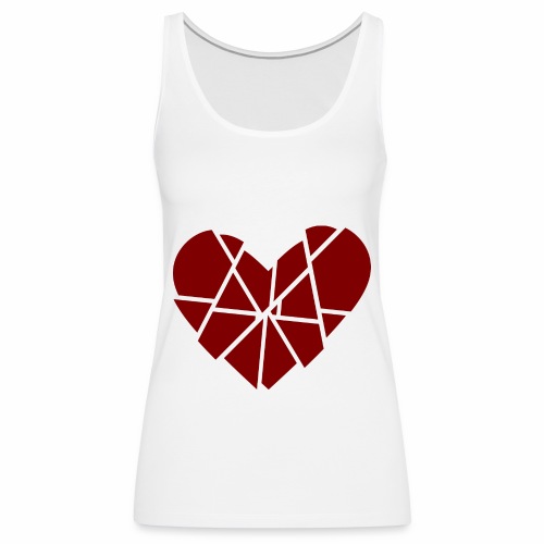 Heart Broken Shards Anti Valentine's Day - Women's Premium Tank Top