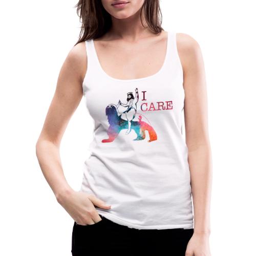 Jesus Cares Galaxy - Women's Premium Tank Top