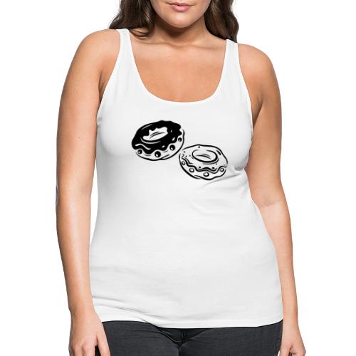 Donuts with chocolate and cherries - Women's Premium Tank Top