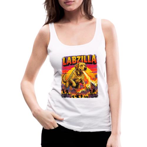 Labzilla Giant Yellow Labrador Monster Tee - Women's Premium Tank Top
