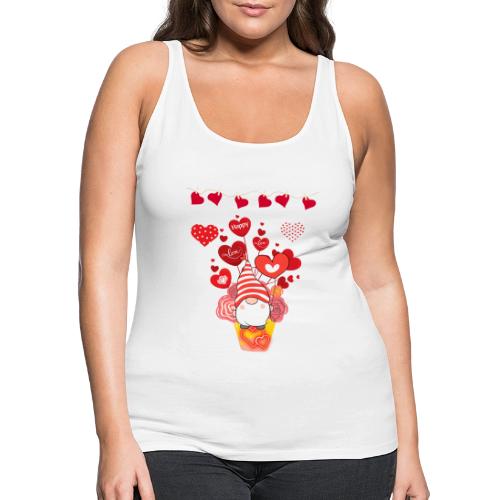 Design wrapped in love hearts, vibrating in love. - Women's Premium Tank Top