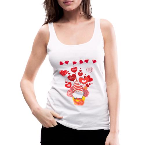 Design wrapped in love hearts, vibrating in love. - Women's Premium Tank Top