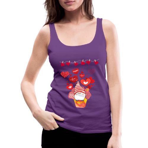 Design wrapped in love hearts, vibrating in love. - Women's Premium Tank Top