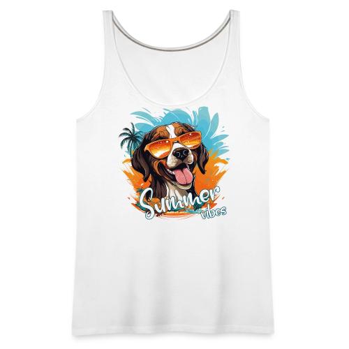 Funny Dog: Summer Vibes - Women's Premium Tank Top