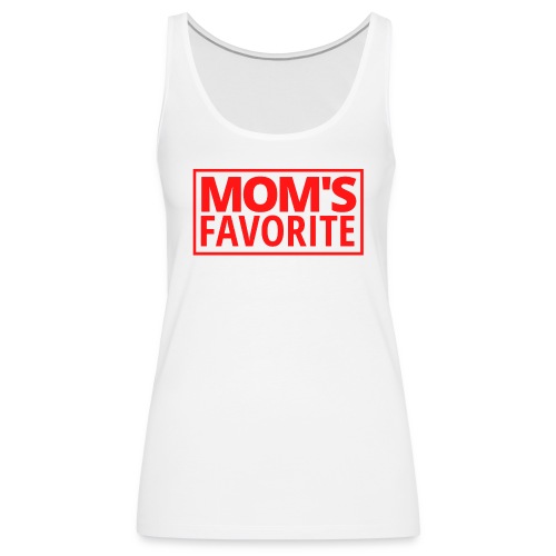 MOM'S FAVORITE (Red Square Logo) - Women's Premium Tank Top