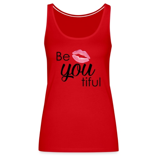 Be-You-Tiful Lip Logo - Women's Premium Tank Top