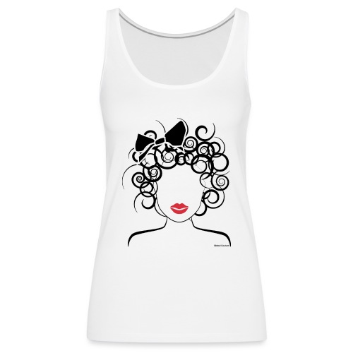 Global Couture logo_curly girl Phone & Tablet Case - Women's Premium Tank Top