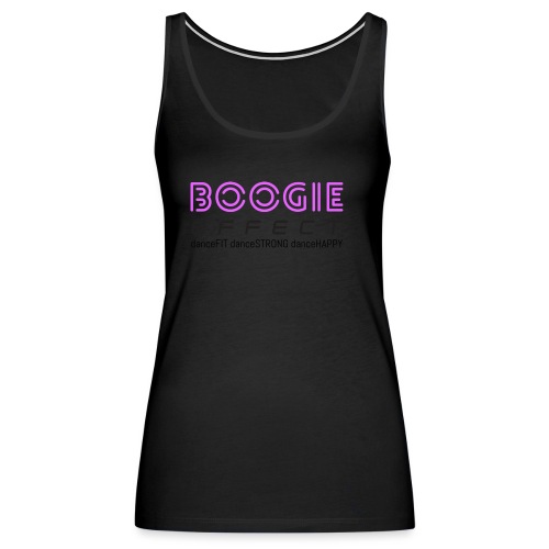 boogie effect fit strong happy logo black - Women's Premium Tank Top