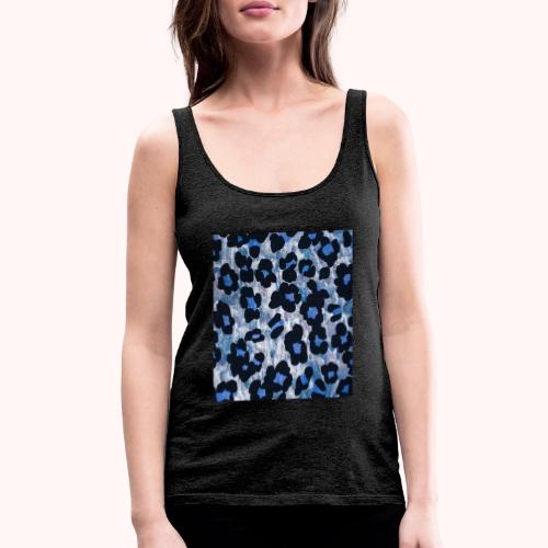 blue ank black leopard pattern - Women's Premium Tank Top