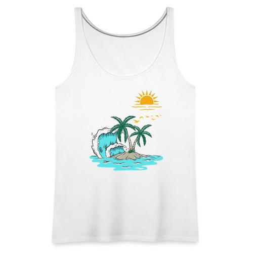 Retro Sunset Graphics - Women's Premium Tank Top