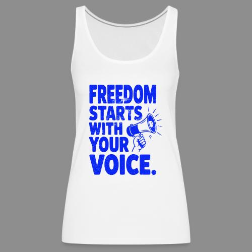 Freedom Starts With Your Voice Vintage - Women's Premium Tank Top