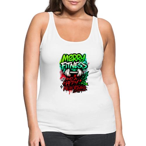 Merry Fitness Christmas Gym Humor - Women's Premium Tank Top
