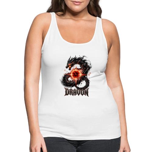 Dravon Fire Dragon Dark Fantasy Graphic T-Shirt - Women's Premium Tank Top