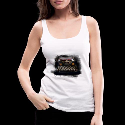 Ink Smeared Typewriter - Women's Premium Tank Top