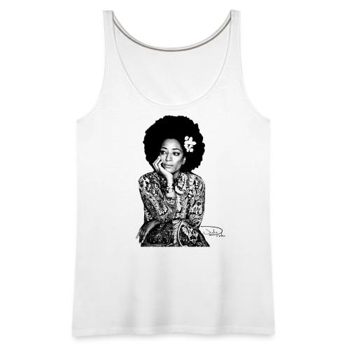 Julie Dexter Afro Flower - Women's Premium Tank Top