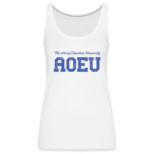 AOEU Collegiate Lockup (Dark Blue) - Women's Premium Tank Top