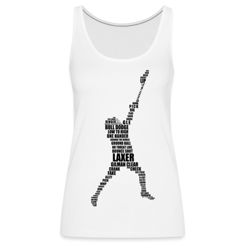 Lacrosse Player Typography - Women's Premium Tank Top