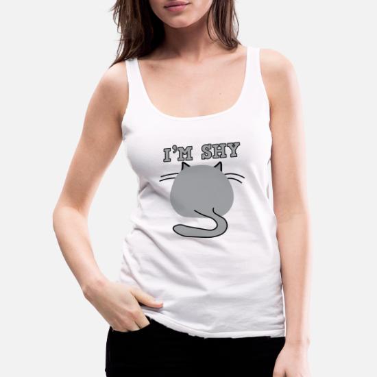 Im Shy Cat Cartoon Kids Gift Shirt' Women's Premium Tank Top | Spreadshirt