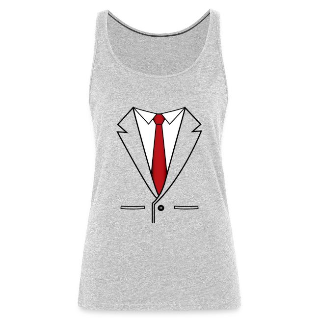 Business Suit With Red Tie