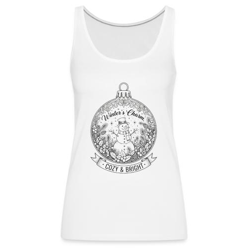 Festive Snowman T-Shirt - Women's Premium Tank Top