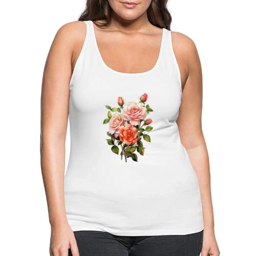 Pink Roses - Women's Premium Tank Top