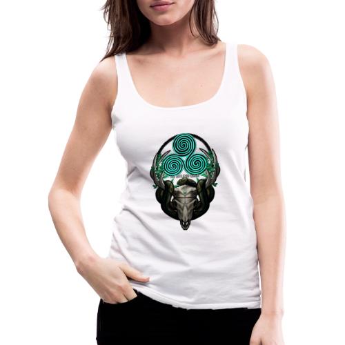 The Antlered Crown (White Text) - Women's Premium Tank Top