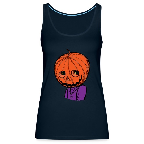 Pumpkin Head Halloween - Women's Premium Tank Top