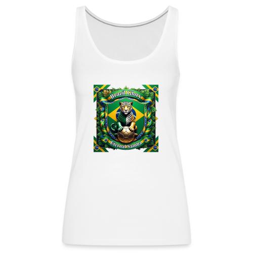 Brazil Jaguar Glory T-Shirt, Flag Pride Badge Gift - Women's Premium Tank Top
