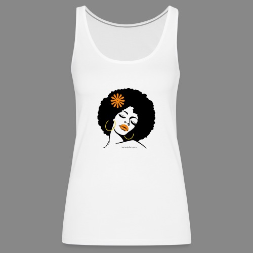 Afro Diva Orange Flower - Women's Premium Tank Top