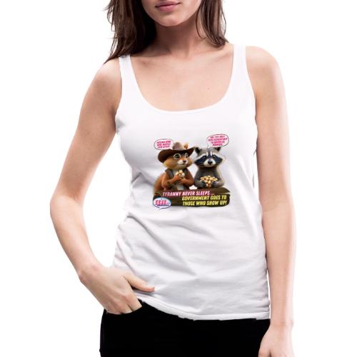 Freedom Squirrel and Raccoon - Women's Premium Tank Top