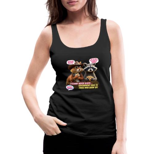 Freedom Squirrel and Raccoon - Women's Premium Tank Top