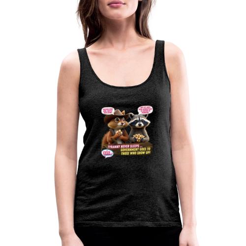 Freedom Squirrel and Raccoon - Women's Premium Tank Top