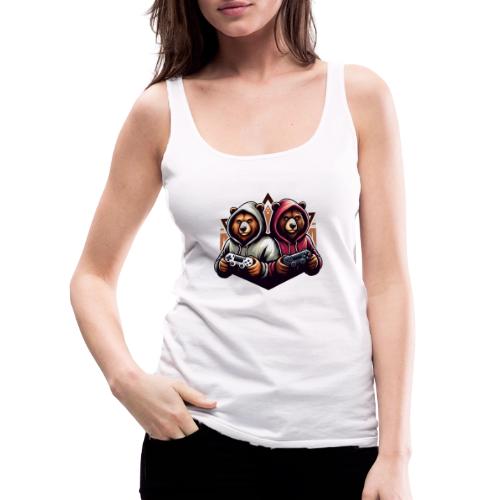 2 grizzlies gamer bears - Women's Premium Tank Top