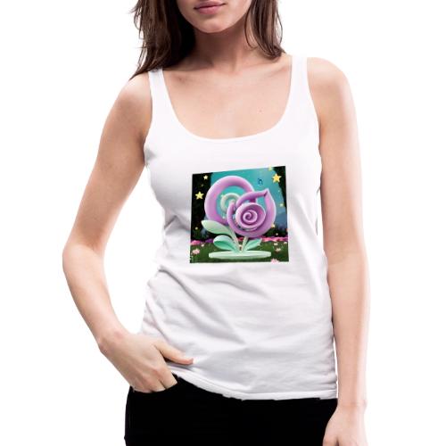 Lila Bloom | Double Floral Eco-Inspired Art - Women's Premium Tank Top