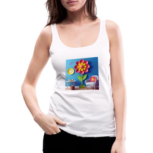 Flower design and harmony of environmental well-be - Women's Premium Tank Top