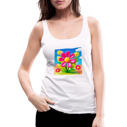 Pink Floral Peace | Sky & Nature Design - Women's Premium Tank Top