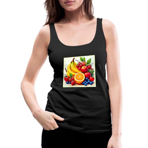 Vibrant Fresh Fruit Delight Design - Women's Premium Tank Top