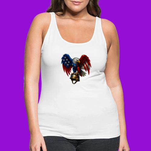 American Flag Bald Eagle - Helmet - Women's Premium Tank Top