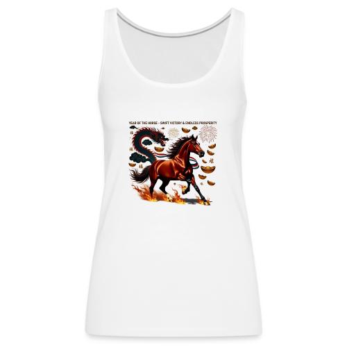 Year of the Horse Victory T Shirt, Lunar New Year - Women's Premium Tank Top