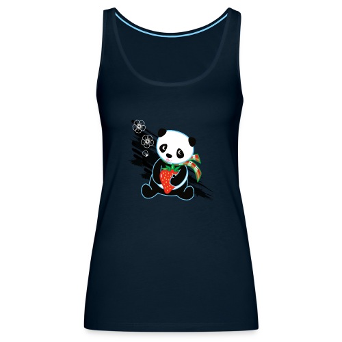Cute Kawaii Panda T-shirt by Banzai Chicks - Women's Premium Tank Top