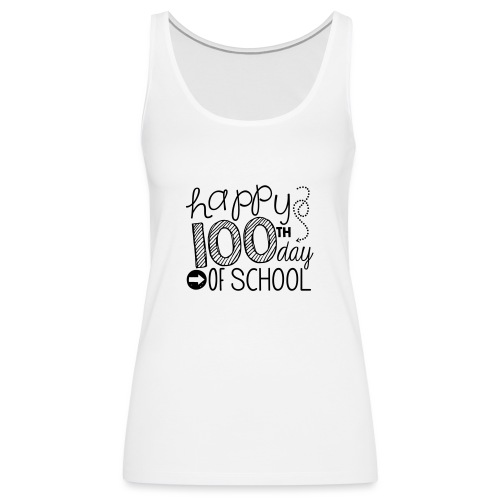 Happy 100th Day of School Arrows Teacher T-shirt - Women's Premium Tank Top