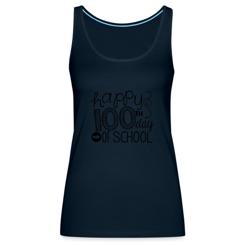 Happy 100th Day of School Arrows Teacher T-shirt - Women's Premium Tank Top