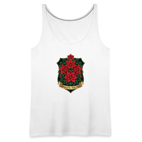 Poinsettia Crest T-Shirt - Women's Premium Tank Top