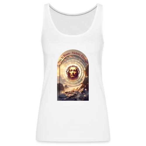 Easter He Is Risen Sacred Face T Shirt, wife Gift - Women's Premium Tank Top