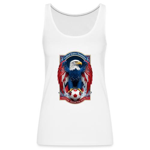 USA Eagle Emblem T Shirt, USA Soccer Pride Gift - Women's Premium Tank Top