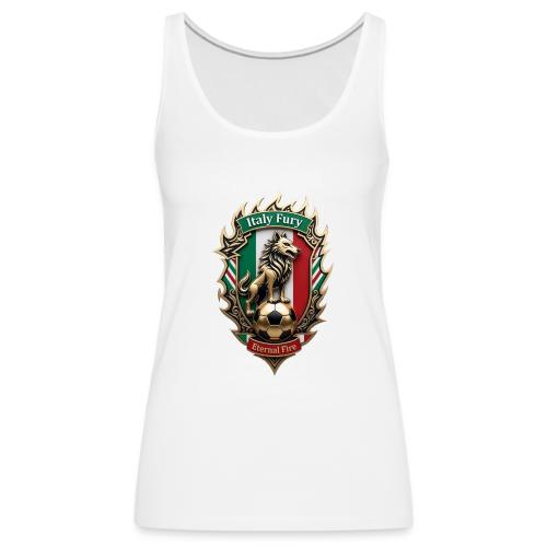 Italy Wolf Fury T-Shirt, Italian Flag Pride Gift - Women's Premium Tank Top