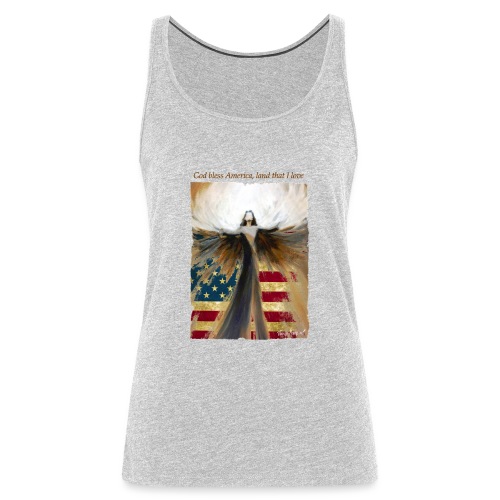 God bless America Angel_Strong color_Brown type - Women's Premium Tank Top